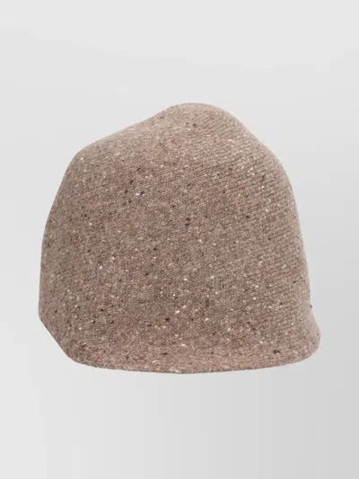 Uma Wang Textured Soft Fabric Hat With Rounded Crown In Brown
