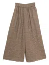 Uma Wang Textured Wide-leg Trousers In Brown