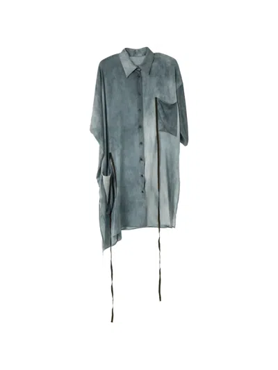 Uma Wang Thetis Asymmetric Shirt In Blue