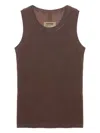 Uma Wang Ti Stetch Top In 褐色