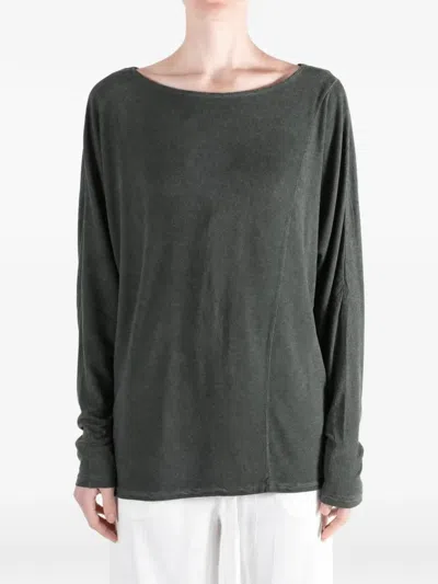 Uma Wang Tie-back Long-sleeve T-shirt In Black