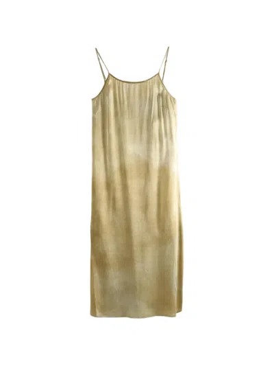 Uma Wang Tie-dye Anaya Midi Dress In Gold