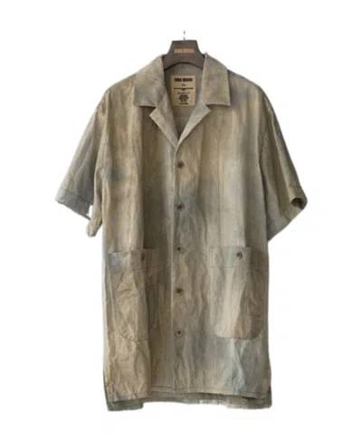 Uma Wang Tie-dyed Short-sleeved Shirt In Brown