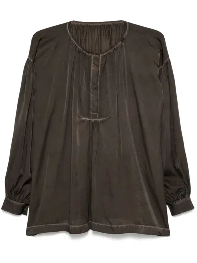 Uma Wang Tillie Blouse In Brown