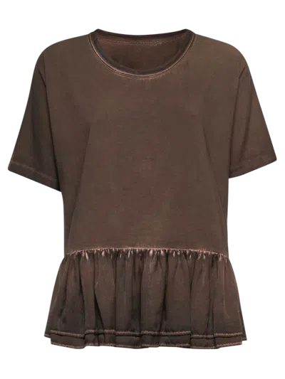 Uma Wang Todi Jersey Top Brown