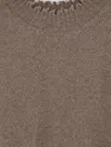 Uma Wang Distressed Sweater In Brown