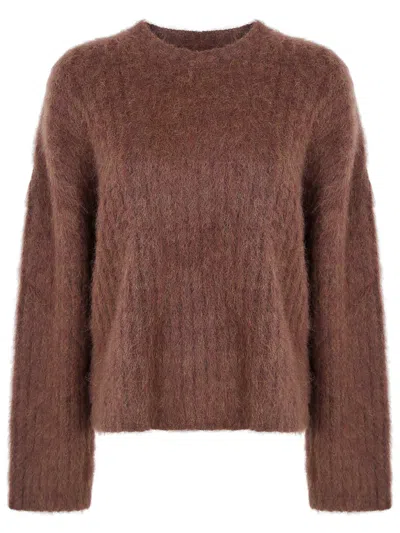 Uma Wang Crew-neck Sweater In Brown