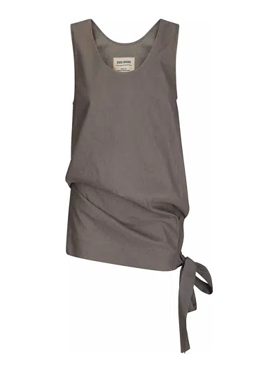 Uma Wang Top - Gris Oscuro In Brown