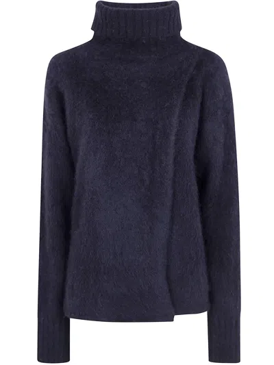 Uma Wang Turtleneck Sweater In Blue