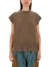 Uma Wang Sleeveless Sweater In Grey