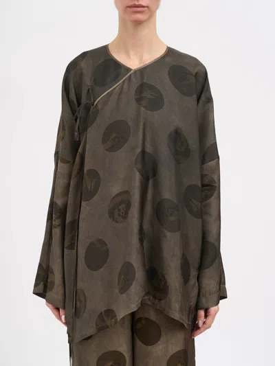 Uma Wang Top Tanesha In Viscosa E Cupro In Gray