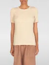 Uma Wang Crew Neck Ribbed Texture Top In Neutral