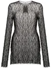 Uma Wang Side Slit Top Woman Black In Polyamide In Black