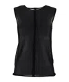 Uma Wang Transparent Sleeveless Top In Black