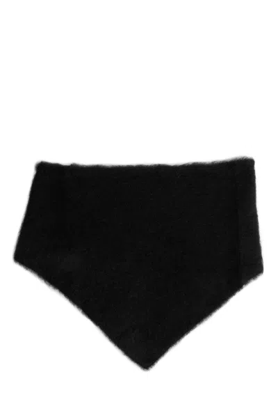 Uma Wang Triangle Brushed Scarf In Black