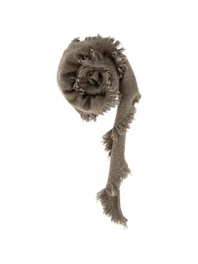 Uma Wang Triangle Fringe-trim Scarf In Gray