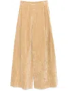 Uma Wang Trousers Belt-looped Wide-leg Trousers In Tan