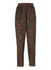 Uma Wang Printed Casual Pants In Brown