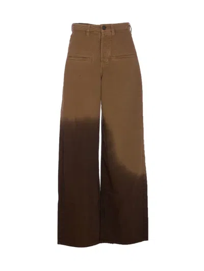 Uma Wang Wide-leg Casual Pants In Brown
