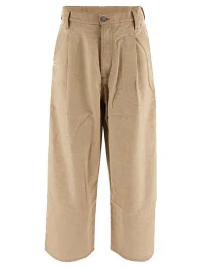 Uma Wang Trousers Man In Beige