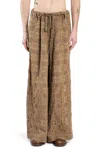Uma Wang Trousers In Yellow