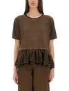 Uma Wang Round Collar And Trumpet T-shirt