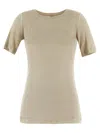 Uma Wang Crew Neck T-shirt In Beige