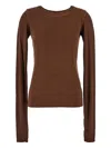 Uma Wang Long Sleeve T-shirt In Brown