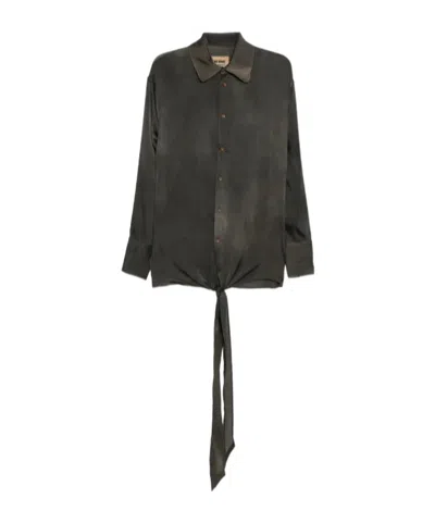 Uma Wang Tubby Shirt In Smoke Grey