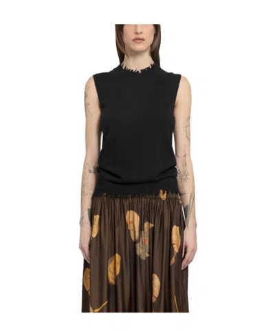 Uma Wang Tuft Edge Top In Black