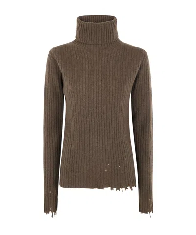 Uma Wang Turtleneck Knitted Jumper In Green