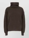 Uma Wang Turtleneck Relaxed Fit Wool Sweater In Brown