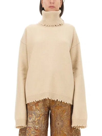 Uma Wang Turtleneck Shirt In Beige