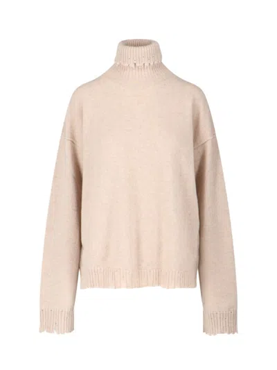 UMA WANG TURTLENECK SWEATER - BEIGE
