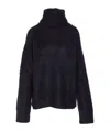 Uma Wang High-neck Long-sleeve Sweater In Blue