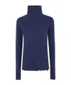 Uma Wang Ribbed Turtleneck Sweater In Blue