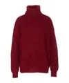 Uma Wang High Neck Turtleneck Knitwear Relaxed Fit In Red