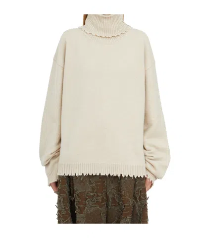 Uma Wang Turtleneck Sweater In Beige