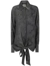 Uma Wang Floral-pattern Shirt In Gray