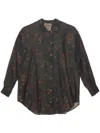 Uma Wang Floral Printed Curved Hem Shirt In 褐色