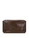 Uma Wang Logo-debossed Leather Shoulder Bag In Brown