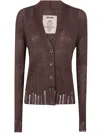 Uma Wang Long-sleeved Knitted Cardigan In Brown