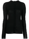Uma Wang Long Sleeves Top In Black  