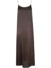 Uma Wang Brown Silk Anaya Dress In Brown