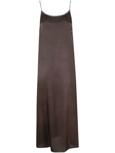 Uma Wang Brown Silk Anaya Dress