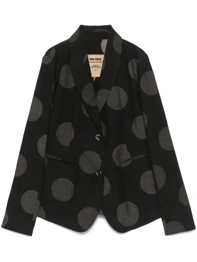 UMA WANG KENZIE JACKET,UP6017 UW924 BLACK MUSTARD
