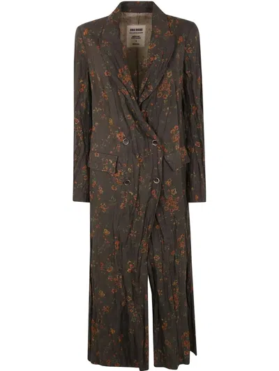 UMA WANG CAMELOT COAT,UP8001 UW067 BROWN RED