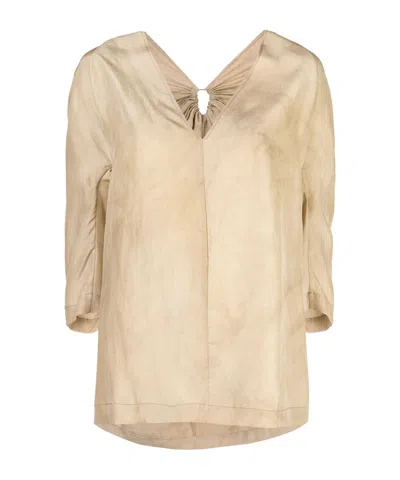 Uma Wang V-neck Blouse In Neutral