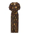 Uma Wang Oversized Midi Dress Graphic Print In Brown