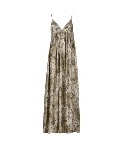 Uma Wang Floral-print Maxi Dress In Multi